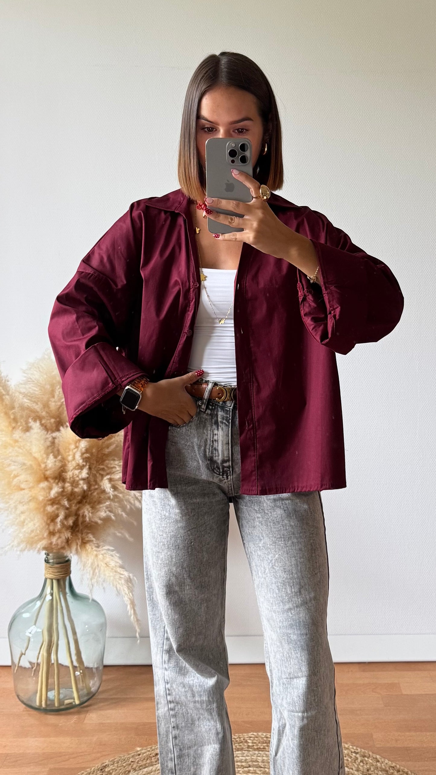 Chemise Alex Bordeaux