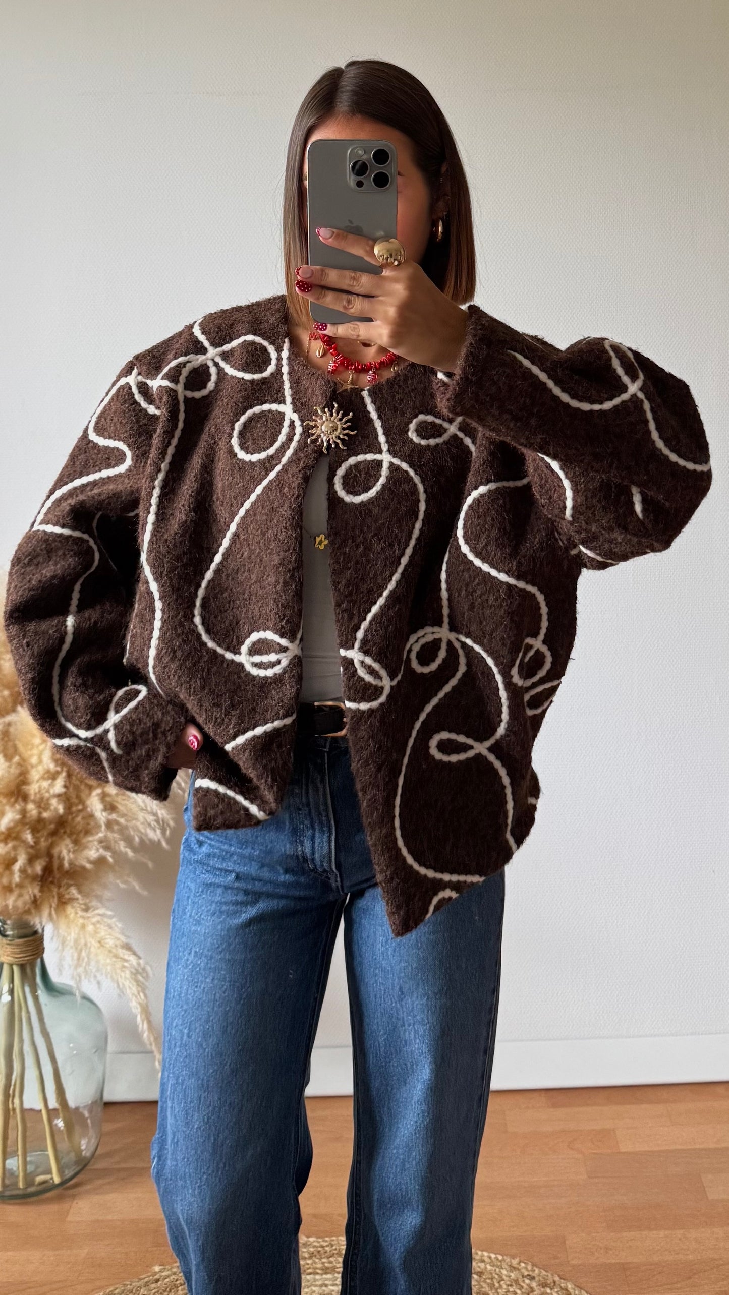 Veste Lize Chocolat