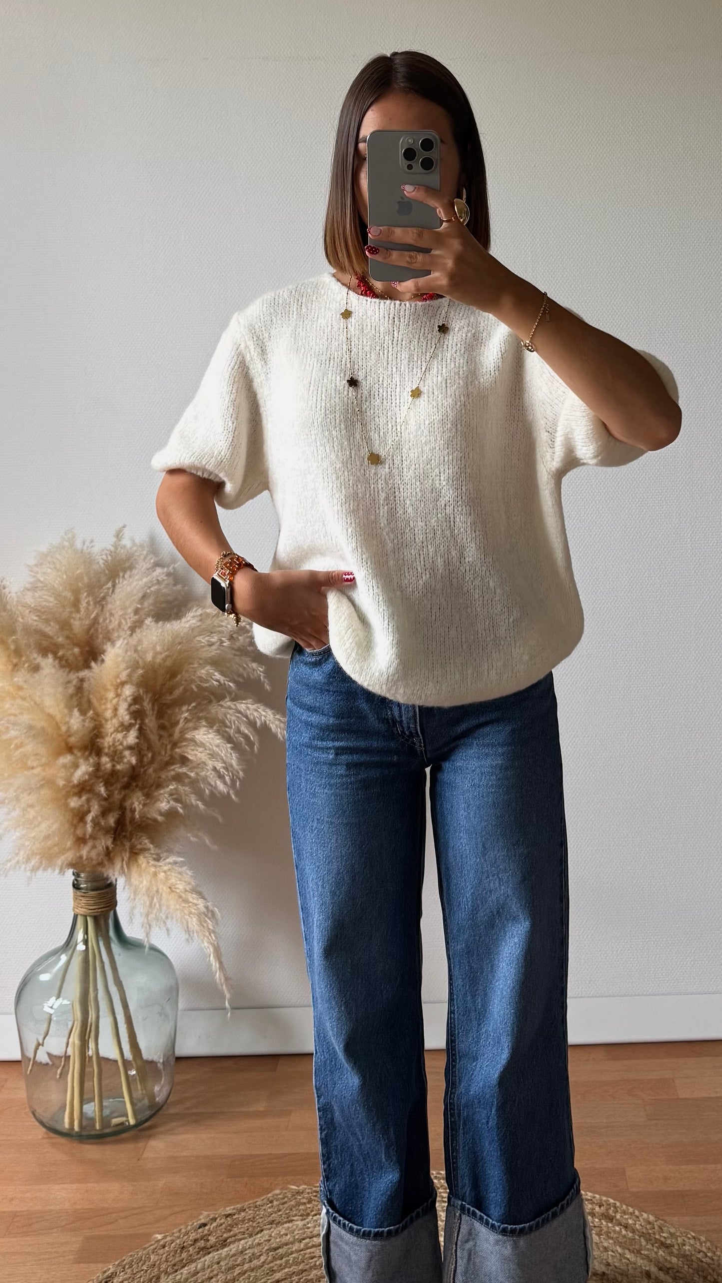 Pull Alpaga Blanc