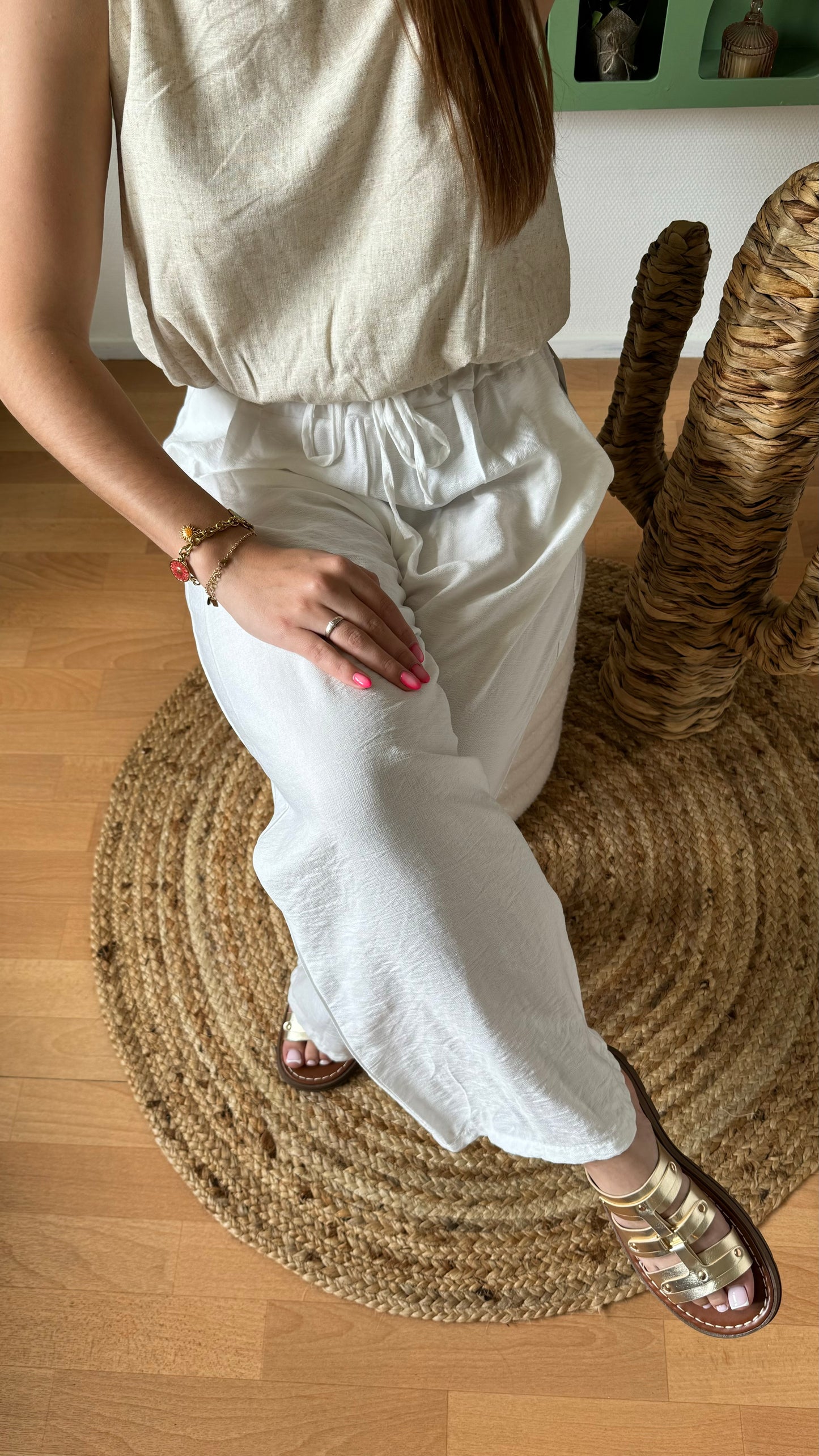 Pantalon Fluide Blanc