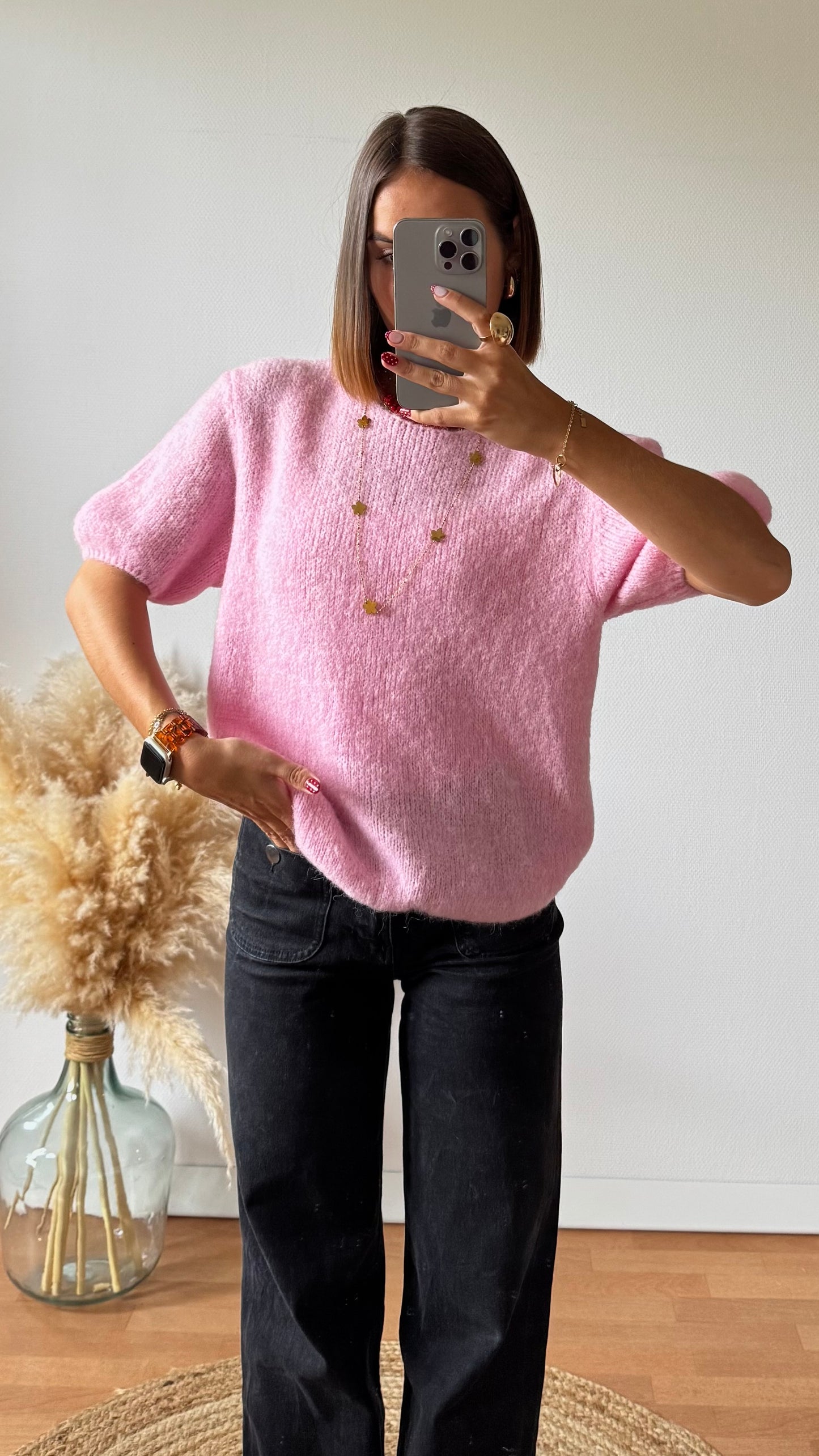 Pull Alpaga Rose