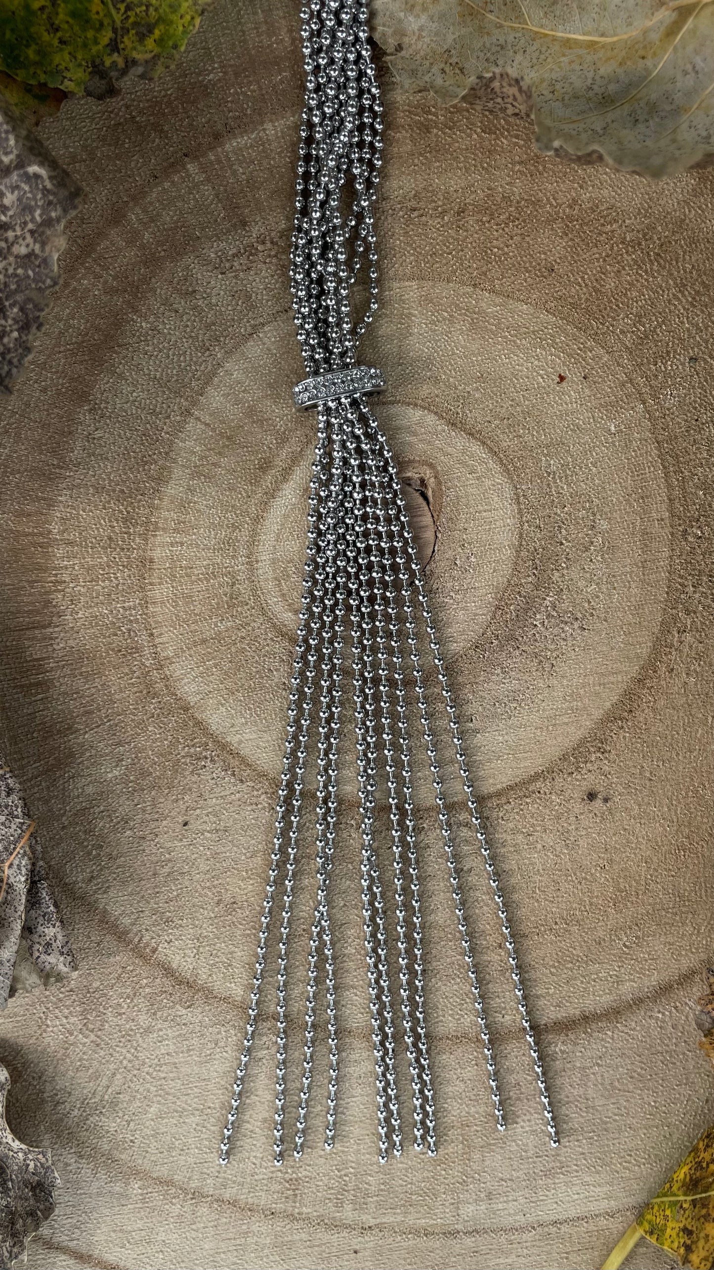Sautoir Argenté Strass