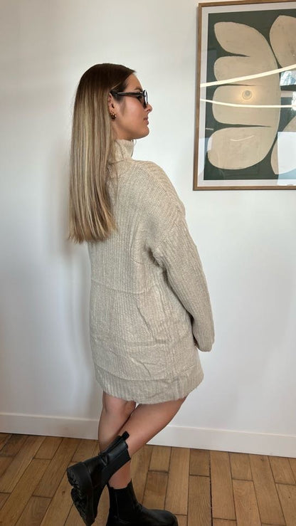 Robe pull Beige