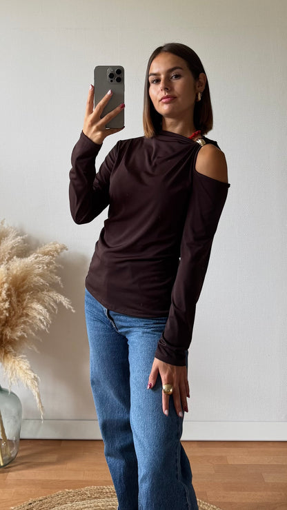 Top Loriane Marron