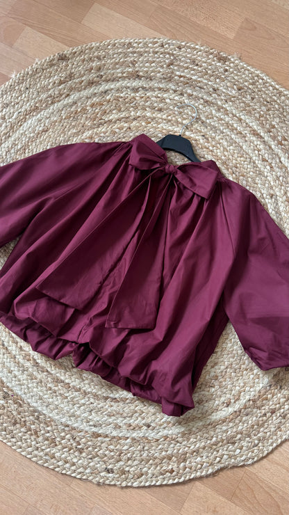 Blouse Volante Bordeaux