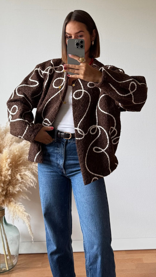 Veste Lize Chocolat