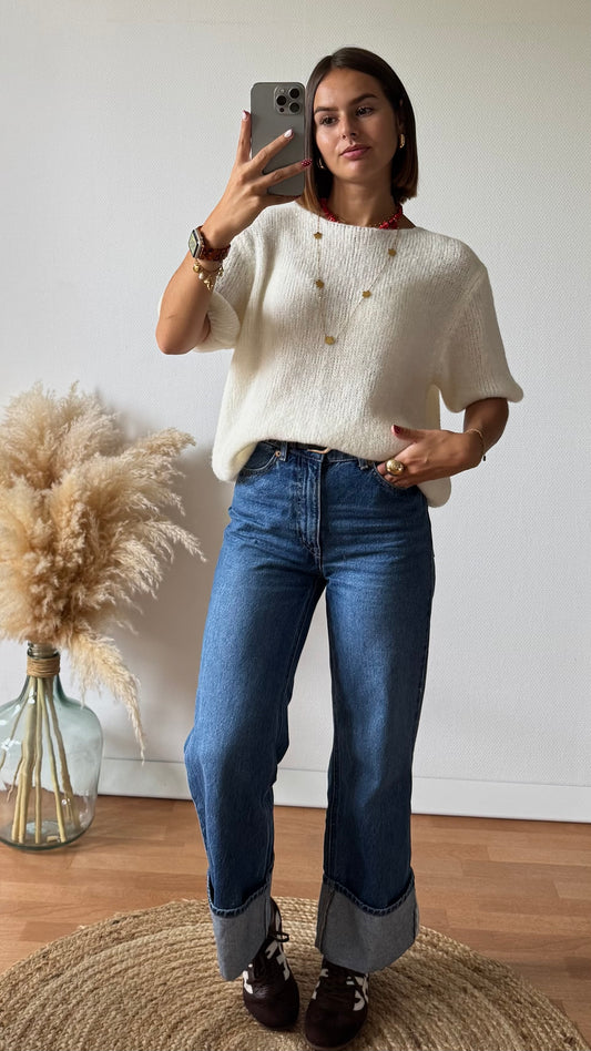 Pull Alpaga Blanc