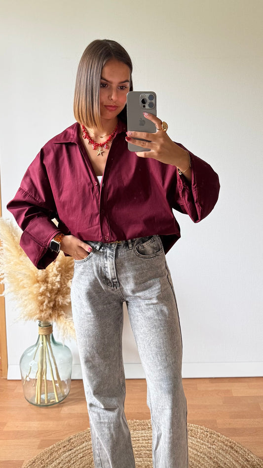 Chemise Alex Bordeaux