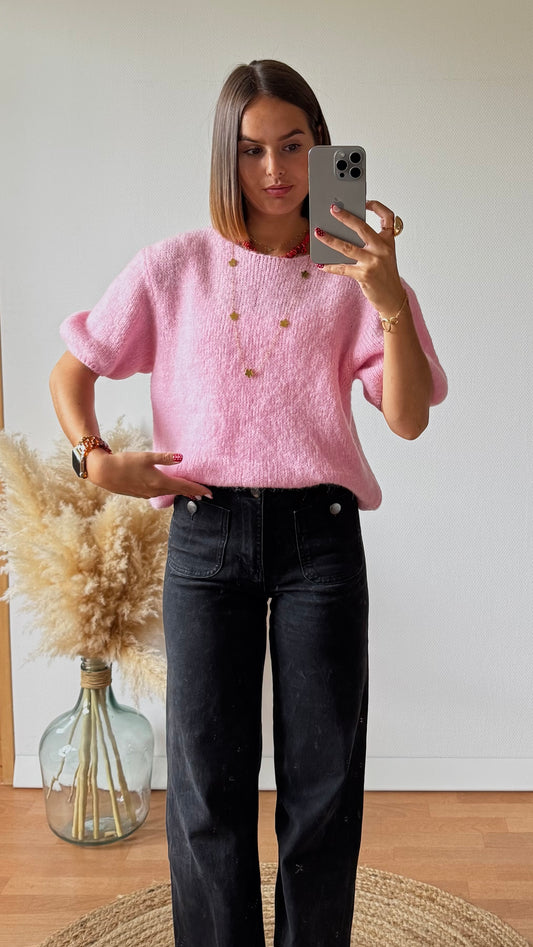 Pull Alpaga Rose